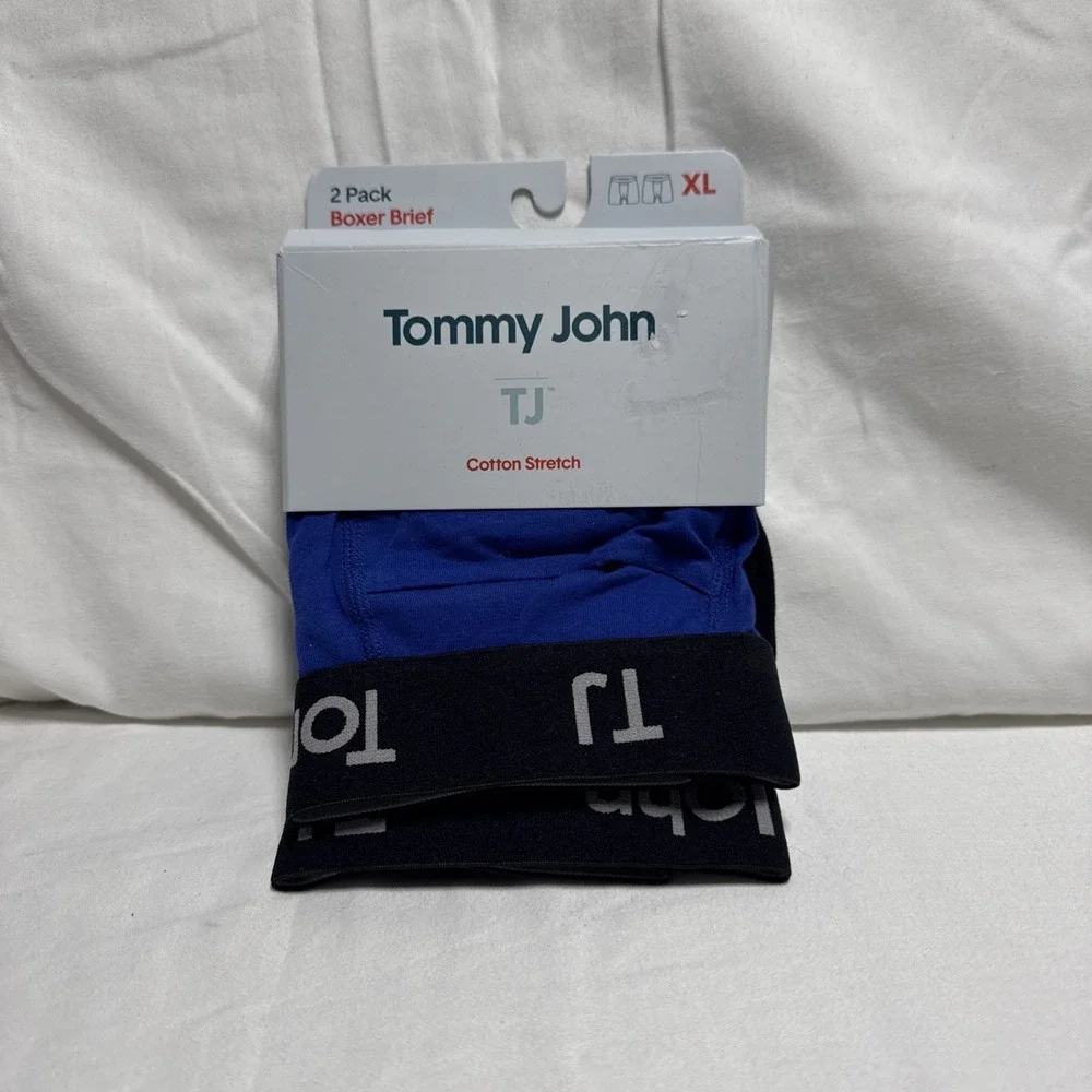 NEW 2 PACK MENS TOMMY JOHN COTTON STRETCH BOXER BRIEF 4
